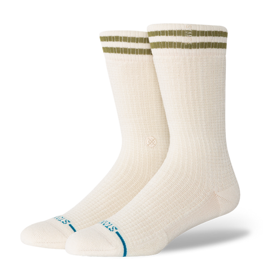 Stance Waffles N Butter Blend Crew Socks in Ivory full view