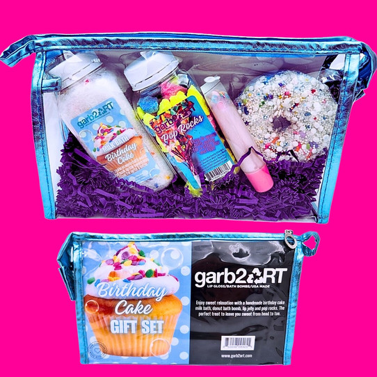 Garb2Art Birthday Cake Gift Set in primary colorway front view