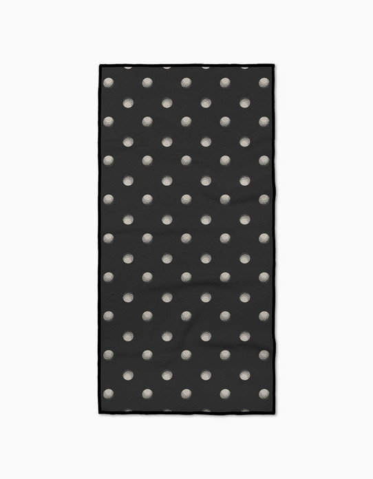 Geometry Fitness Towel in Black Golf Balls