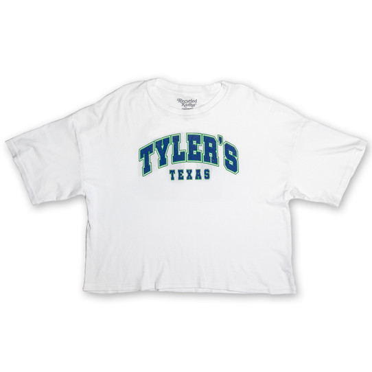 TYLER'S 78 Cropped Tee White front view