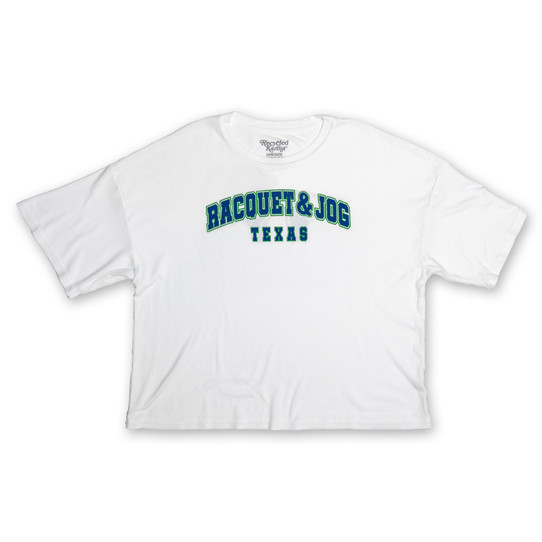 TYLER'S Racquet & Jog 78 Cropped Tee White front