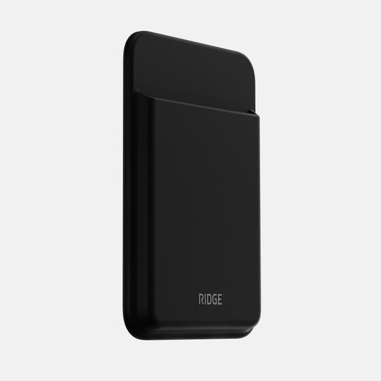The Ridge MagSafe Cardholder in Matte Black back view