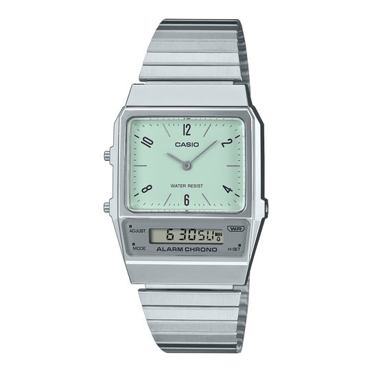 Casio Vintage AQ800E-3AVT Digital Watch Silver and Teal