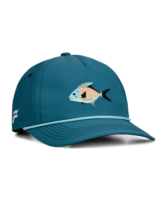 The Free Fly Wild Pursuits Performance Snapback Hat in Sea Pine