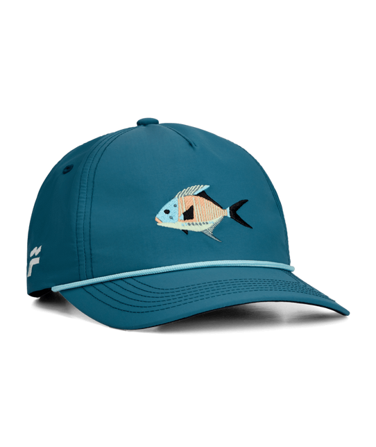 Free Fly Wild Pursuits Performance Snapback Hat Sea Pine front view