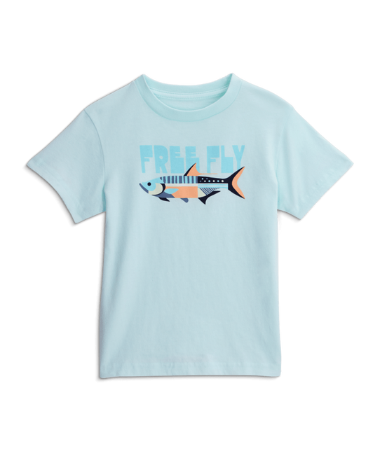 The Free Fly Toddler's Wild Pursuits Tee in Tropic sea