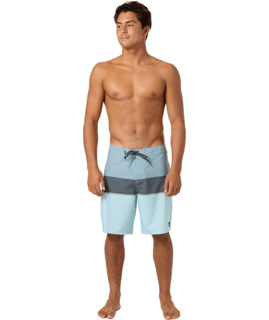 O'Neill Men's Hyperfreak Heat Block 19 inch Boardshorts Lead Grey flat lay