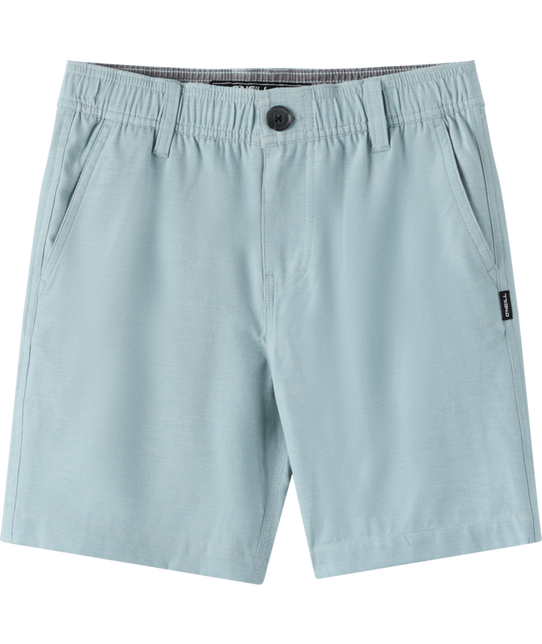 O'Neill Boy's Reserve Light Check 16" Hybrid Shorts Stone Blue full view