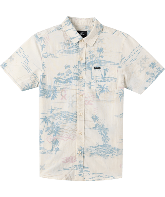 O'Neill Boys' Oasis Standard Fit Shirt Cream