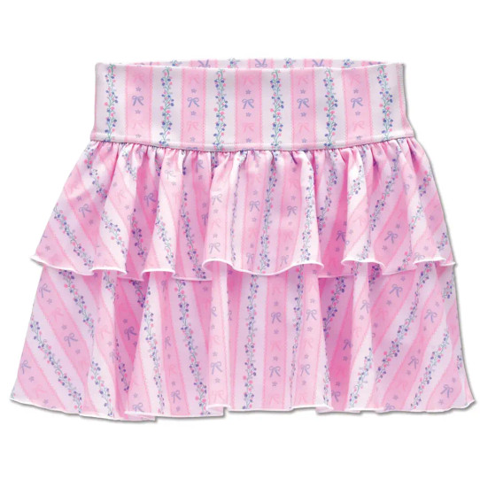 Iscream Girls' Floral Stripe Skort