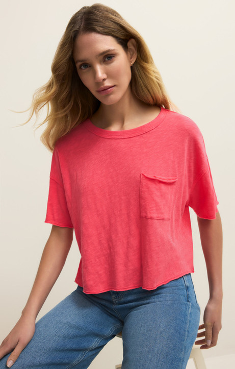 Z Supply Women's Everyday Pocket Tee in Paloma back view
