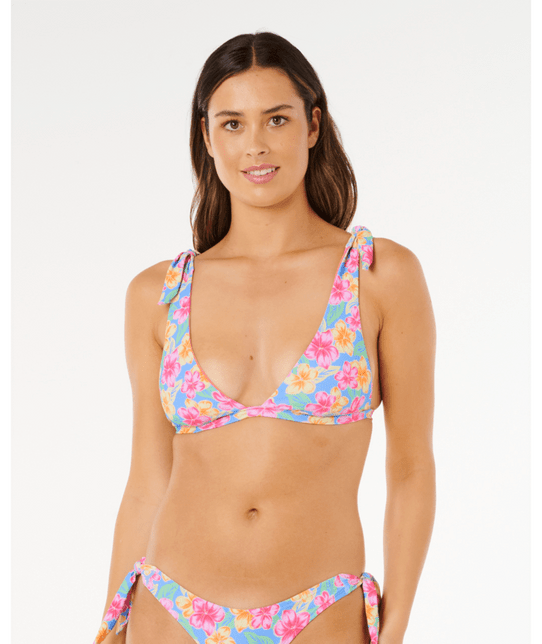 Rip Curl Women's Malibu Cove V Bikini Top flat lay