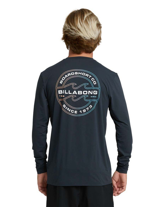 The Billabong Men's Hollow Loose Fit Long Sleeve Shirt in Navy