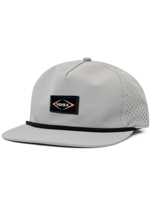 The Vissla Lay Day 2 Hybrid Trucker Hat in Steel