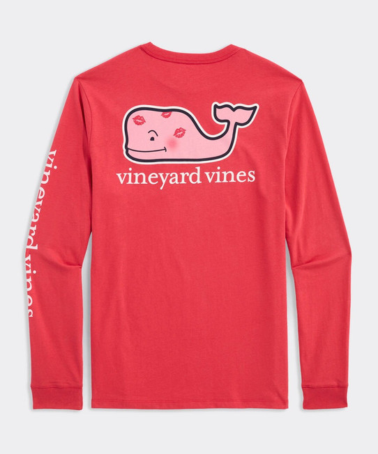 Vineyard Vines Men's Kissed Whale Long Sleeve Pocket Tee back view