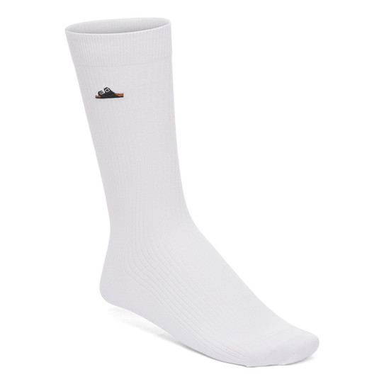 The Birkenstock Cotton Ribbed Crew Socks in White
