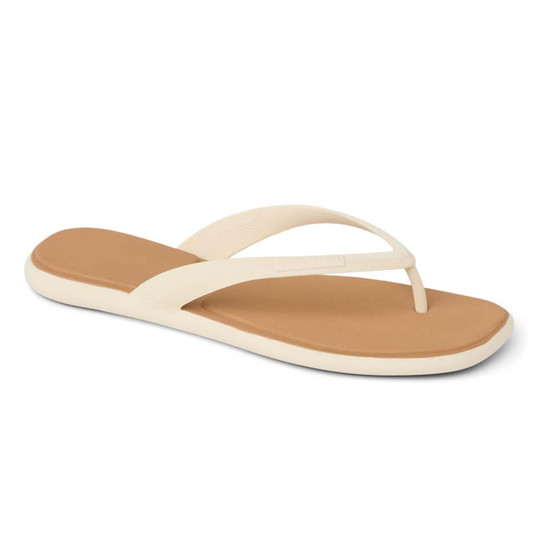 Reef Women's Water Willow Malibu Flip Flops Vintage Tan full shoe