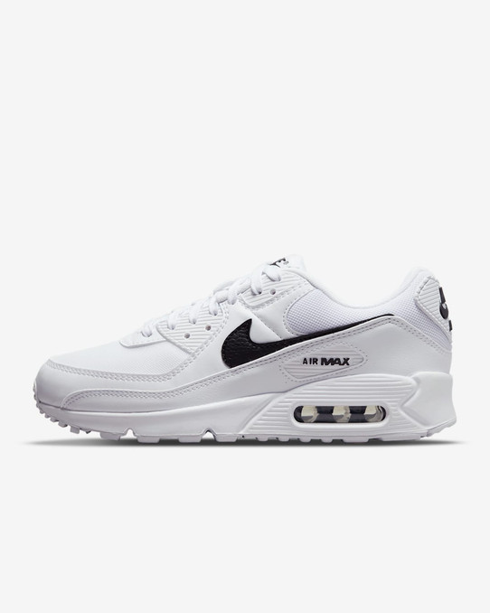 The Nike Women's Air Max 90 Shoes in White and Black