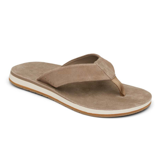 Reef Men's Ojai Classic Flip Flops Brown Suede full view