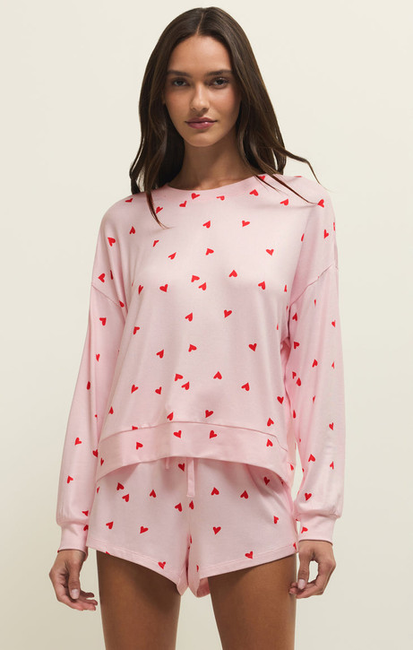 Z Supply Women's PJ Heart Mira Long Sleeve