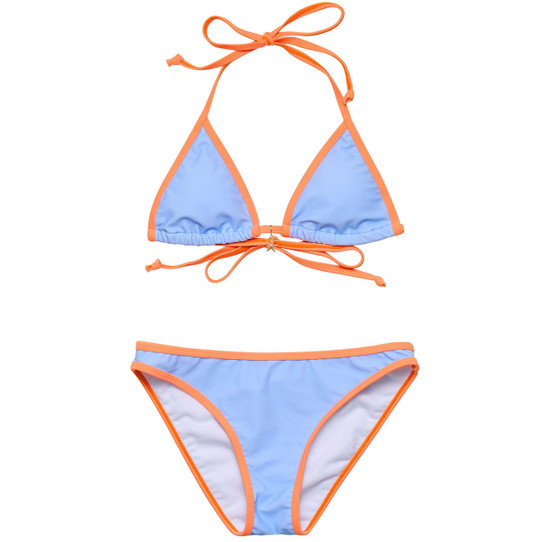 Snapper Rock Girls' Sea Sorbet Triangle Bikini in Blue