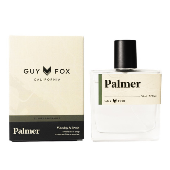 Guy Fox Palmer Cologne packaging angle
