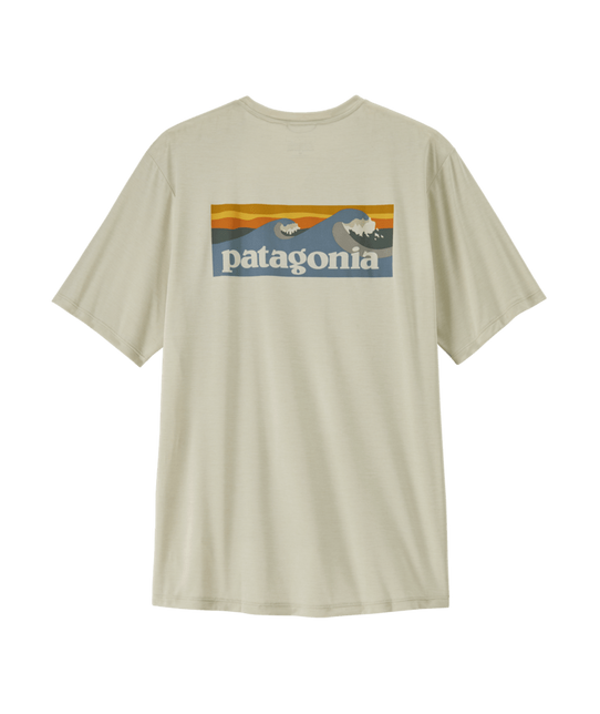 Patagonia Men's Cap Cool Daily Boardshort Logo Tee Dyno White front