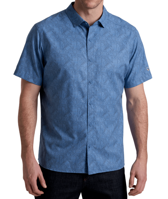The Kuhl Men's Breeze Short Sleeve Shirt in River Blue