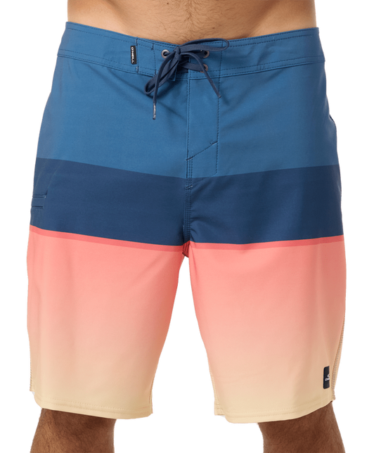 The O'Neill Boy's Hyperfreak Heat Block 17 inch Boardshorts in Persimmon