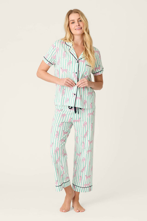 PJ Salvage Women's Whimsy Set in Minth Cheetah