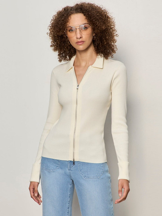 Sanctuary Women's Only Yours Ribbed Zip Sweater