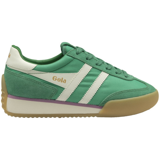 Gola Women's Pacer Sneakers in Jade and White top view