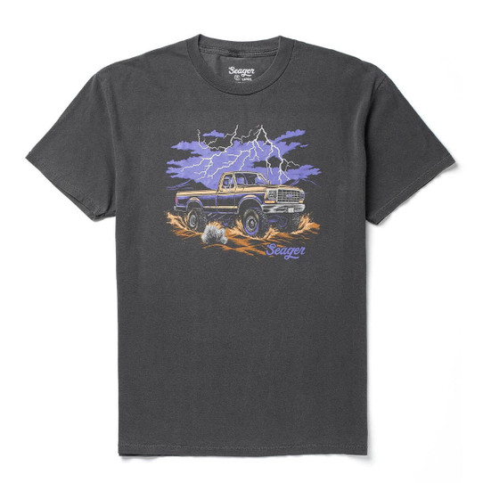 The Seager Men's Mud Romp Tee in Pigment Wash Black