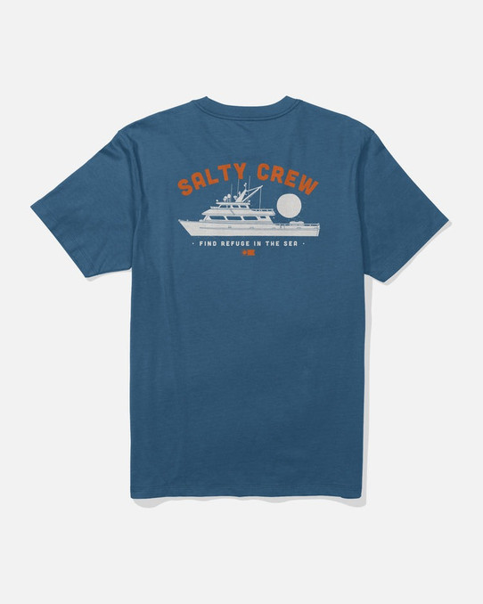 The Salty Crew Men's Overnight Tee in Cast Blue