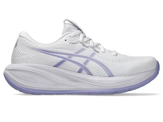 The Asics Women's Gel-Cumulus 28 Running Shoes in White and Bluebell