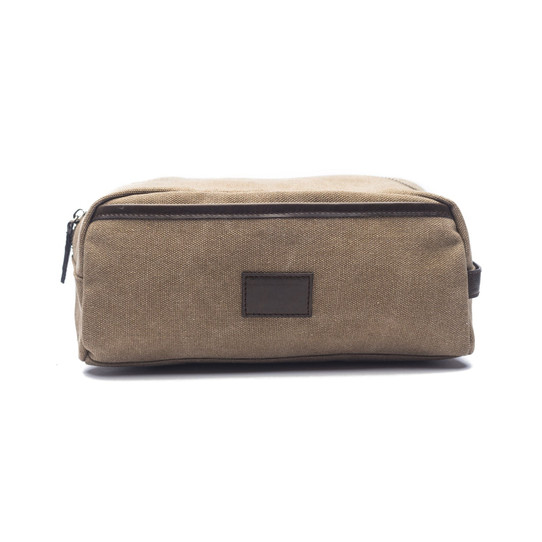 Brouk & Co. Excursion Toiletry Dopp Bag in Khaki front view
