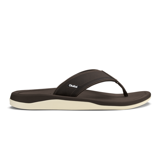 The Olukai Men's 'Ahi Kai Sandals in Dark Java
