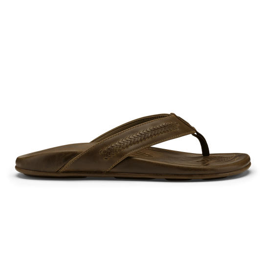 The Olukai Men's Mea Ola Mano Sandals in Mustang and Tan