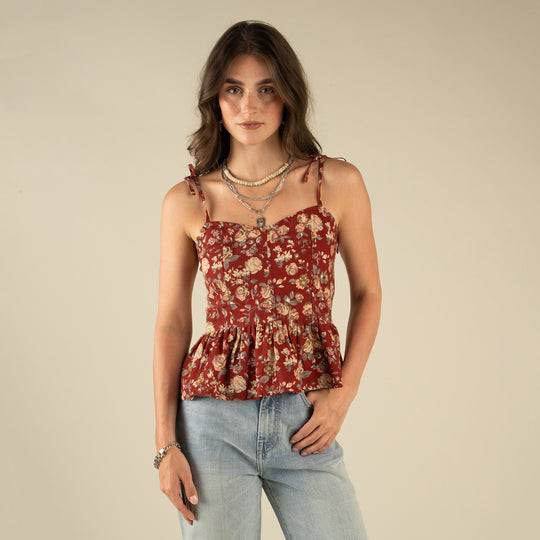 Sendero Provision Co. Women's Clementine Tie Tank Top detail view