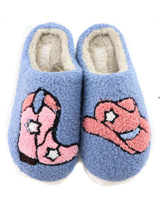The Mia Kids' Cozi Slippers in Blue
