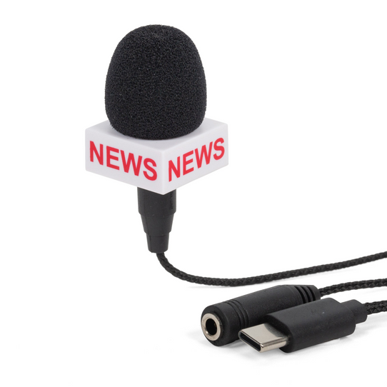 Kikkerland Breaking News Mini Microphone
