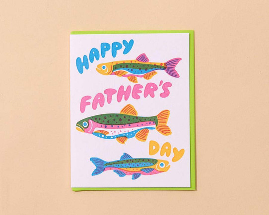 Rainbow Trouts Father's Day Card