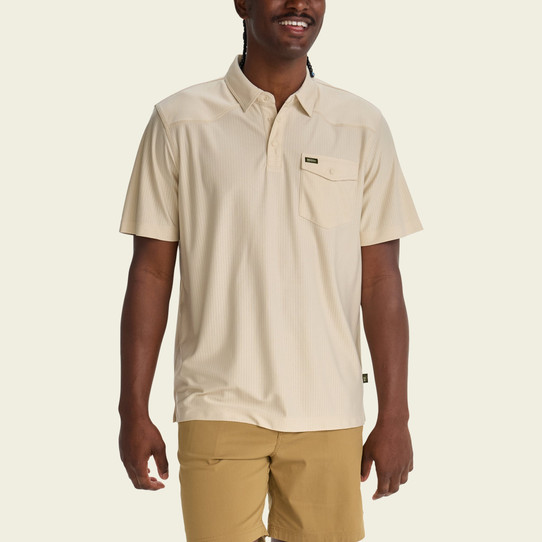Howler Brothers Men's Ranchero Tech Polo Sand back view