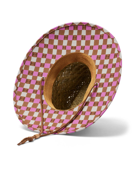Hemlock Straw Lifeguard Hat - Pink Check