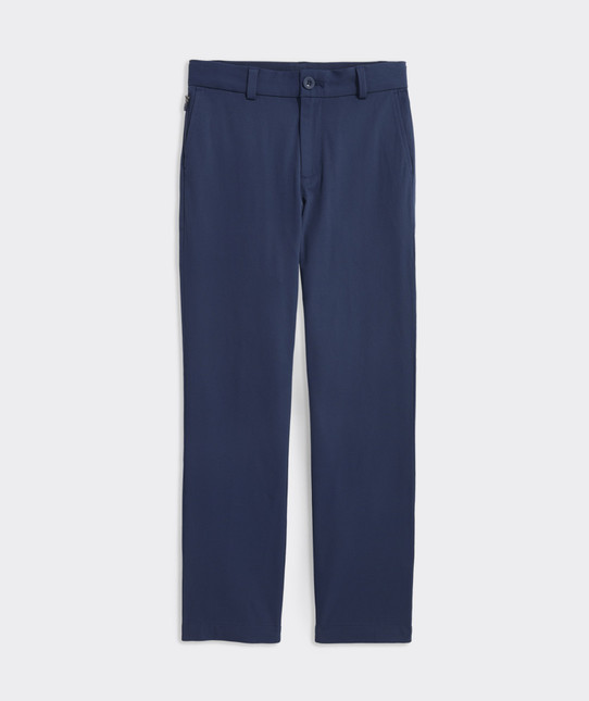 The Vineyard Vines Boys' Performance On-The-Go Pants in Blue Blazer