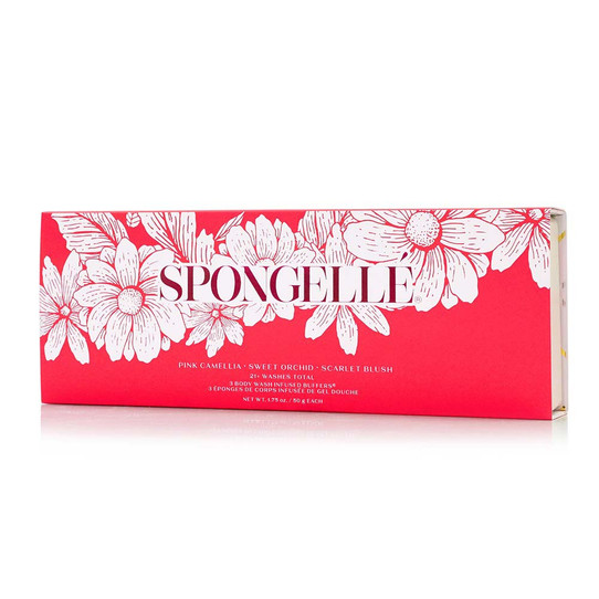Spongellé Heart Travel Buffer Trio Gift Set trio arrangement