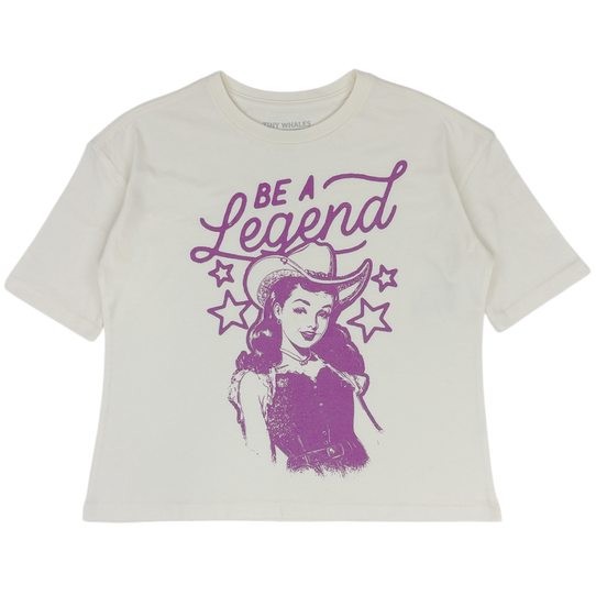 Tiny Whales Girls' Be a Legend Tee front view