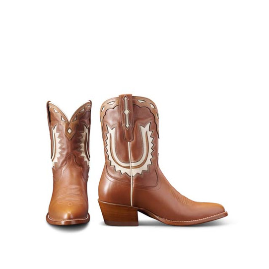 The Tecovas Women's The Jolene Cowgirl Boots in Caramel Cowhide