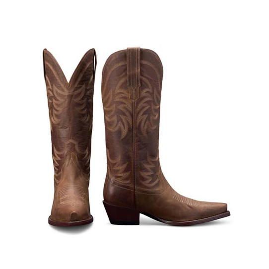 The Tecovas Women's The Annie Cowgirl Boots in Cafe Goat Leather