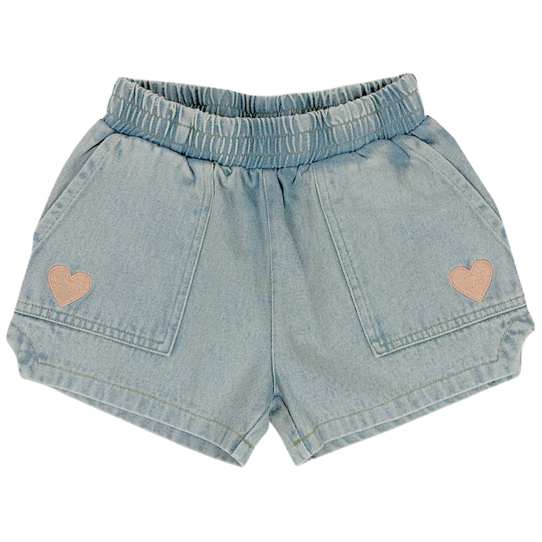 Tiny Whales Girls' Sweet Heart Shorts